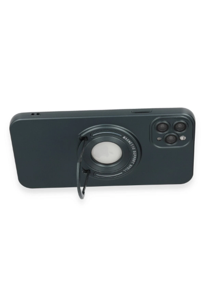 Newface iPhone 12 Pro Kılıf Lukka Magneticsafe Kapak - Koyu Yeşil resmi