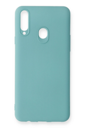 Newface Samsung Galaxy A20S Kılıf First Silikon - Su Yeşili resmi