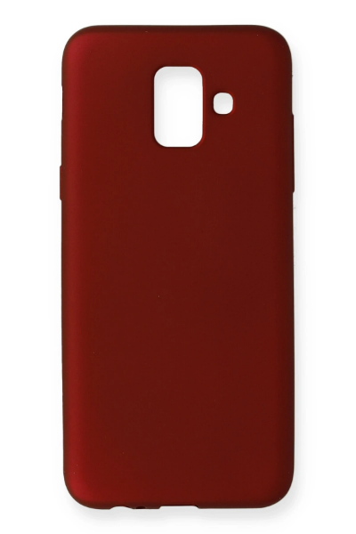 Newface Samsung Galaxy A6 2018 Kılıf First Silikon - Bordo resmi