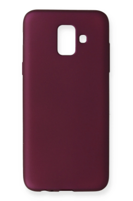 Newface Samsung Galaxy A6 2018 Kılıf First Silikon - Mürdüm resmi