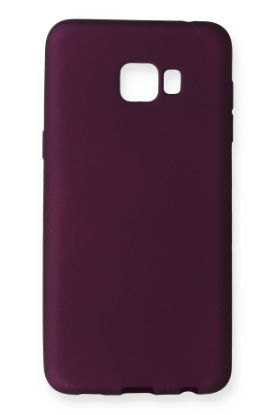 Newface Samsung Galaxy C5 Pro Kılıf First Silikon - Mürdüm resmi
