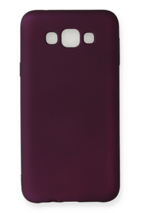 Newface Samsung Galaxy E7 Kılıf First Silikon - Mürdüm resmi