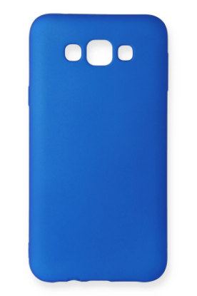 Newface Samsung Galaxy E7 Kılıf First Silikon - Mavi resmi