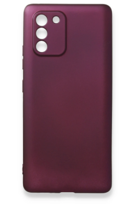 Newface Samsung Galaxy A91 / S10 Lite Kılıf First Silikon - Mürdüm resmi