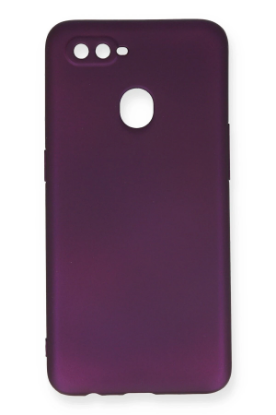 Newface Oppo A12 Kılıf First Silikon - Mürdüm resmi