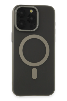 Newface iPhone 15 Pro Kılıf Lodos Magneticsafe Mat Kapak - Titan Gri resmi