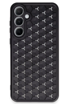 Newface Samsung Galaxy A15 4G Kılıf Petek Silikon Kapak - Siyah resmi