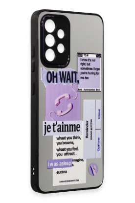 Newface Samsung Galaxy A52 Kılıf Mirror Desenli Kapak - Mirror - 4 resmi