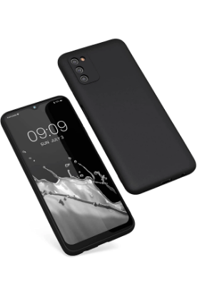 Newface Samsung Galaxy A03S Kılıf First Silikon - Siyah resmi
