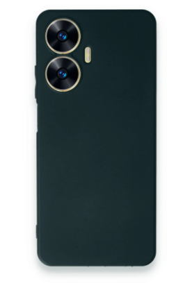Newface Realme C55 Kılıf First Silikon - Koyu Yeşil resmi
