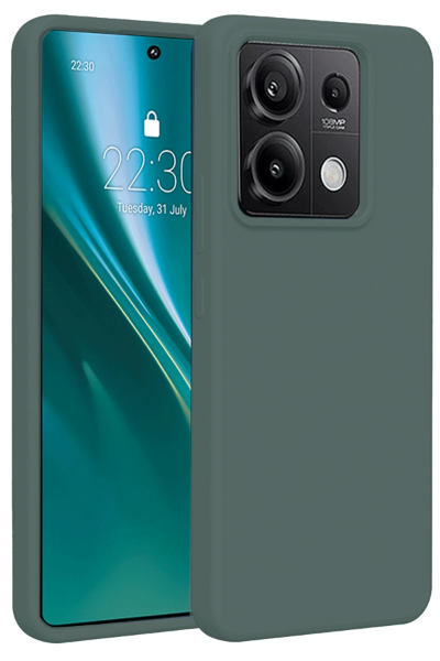 Newface Xiaomi Redmi Note 13 Pro 5G Kılıf First Silikon - Koyu Yeşil resmi