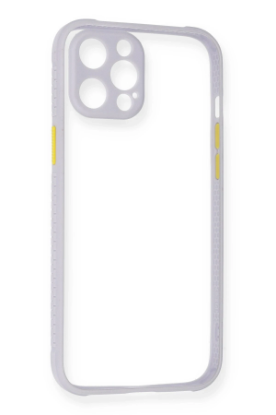 Newface iPhone 12 Kılıf Miami Şeffaf Silikon - Lila resmi