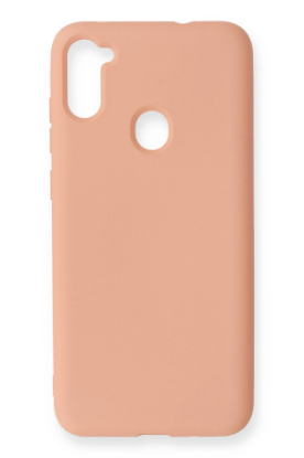 Newface Samsung Galaxy A11 Kılıf Nano içi Kadife Silikon - Pudra resmi