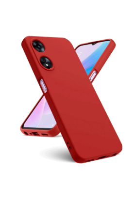 Newface Oppo A38 Kılıf First Silikon - Kırmızı resmi
