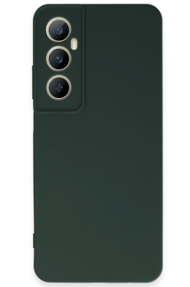 Newface Realme C65 Kılıf First Silikon - Koyu Yeşil resmi