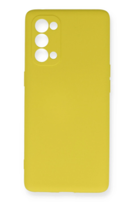 Newface Oppo Reno 5 Kılıf Nano içi Kadife Silikon - Sarı resmi