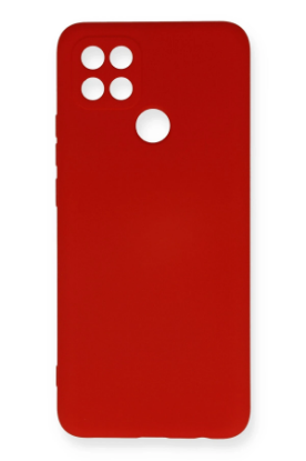 Newface Oppo A15 Kılıf Nano içi Kadife Silikon - Kırmızı resmi