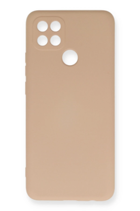 Newface Oppo A15 Kılıf Nano içi Kadife Silikon - Pudra resmi