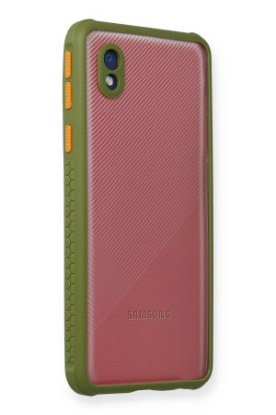 Newface Samsung Galaxy A01 Core Kılıf Miami Şeffaf Silikon - Yeşil resmi