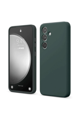 Newface Samsung Galaxy S24 FE Kılıf First Silikon - Koyu Yeşil resmi