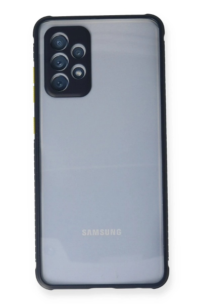 Newface Samsung Galaxy A52 Kılıf Miami Şeffaf Silikon - Lacivert resmi