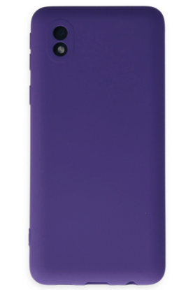 Newface Samsung Galaxy A01 Core Kılıf Nano içi Kadife Silikon - Mor resmi