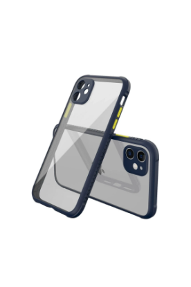Newface iPhone 12 Mini Kılıf Miami Şeffaf Silikon - Lacivert resmi