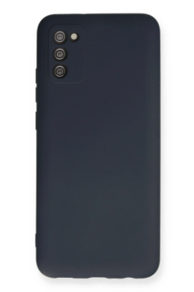 Newface Samsung Galaxy A02S Kılıf Nano içi Kadife Silikon - Lacivert resmi