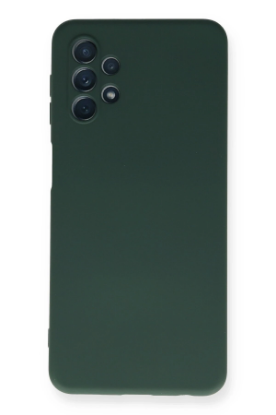 Newface Samsung Galaxy A52 Kılıf Nano içi Kadife Silikon - Koyu Yeşil resmi