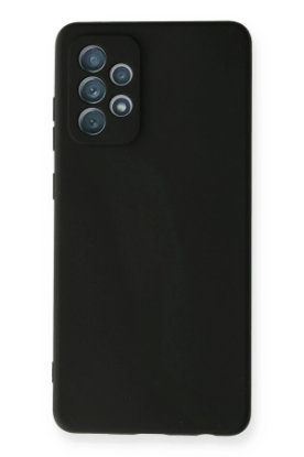 Newface Samsung Galaxy A72 Kılıf Nano içi Kadife Silikon - Siyah resmi