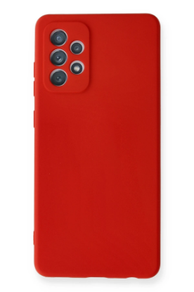Newface Samsung Galaxy A72 Kılıf Nano içi Kadife Silikon - Kırmızı resmi