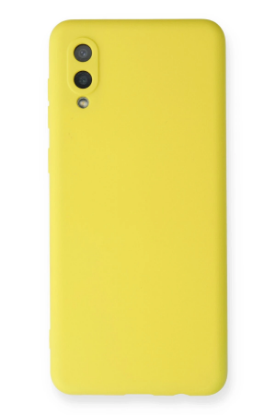 Newface Samsung Galaxy A02 Kılıf Nano içi Kadife Silikon - Sarı resmi