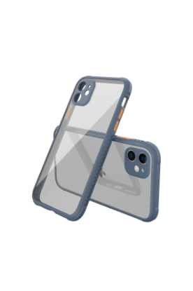 Newface iPhone 12 Mini Kılıf Miami Şeffaf Silikon - Gri resmi