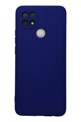 Newface Oppo A15 Kılıf Nano içi Kadife Silikon - Lacivert resmi