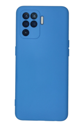 Newface Oppo Reno 5 Lite Kılıf Nano içi Kadife Silikon - Mavi resmi