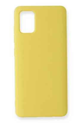 Newface Samsung Galaxy A51 Kılıf Nano içi Kadife Silikon - Sarı resmi