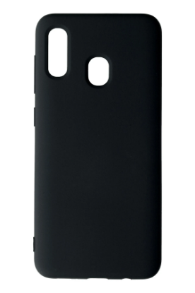 Newface Samsung Galaxy A20 Kılıf Nano içi Kadife Silikon - Siyah resmi