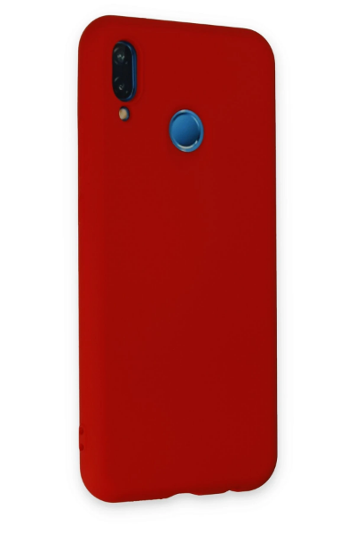 Newface Huawei P20 Lite Kılıf Nano içi Kadife Silikon - Kırmızı resmi
