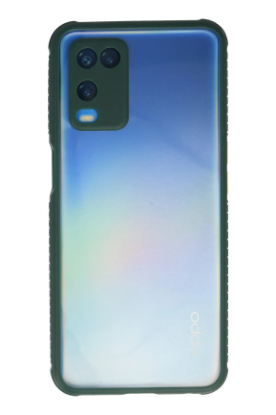 Newface Oppo A54 4G Kılıf Miami Şeffaf Silikon - Koyu Yeşil resmi