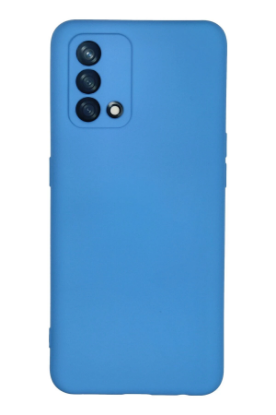 Newface Oppo A74 4G Kılıf Nano içi Kadife Silikon - Mavi resmi