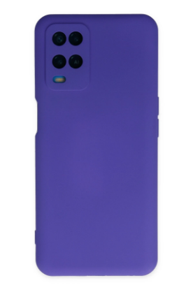 Newface Oppo A54 4G Kılıf Nano içi Kadife Silikon - Mor resmi