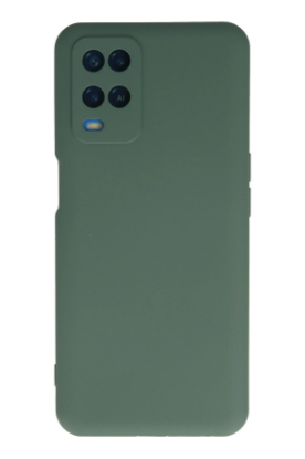 Newface Oppo A54 4G Kılıf Nano içi Kadife Silikon - Koyu Yeşil resmi
