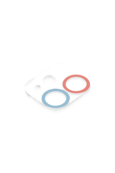 Newface iPhone 11 Renkli Kamera Lens Koruma Cam - Pembe-Mavi resmi