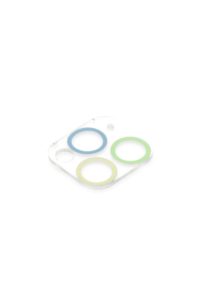 Newface iPhone 11 Pro Renkli Kamera Lens Koruma Cam - Yeşil-Sarı resmi