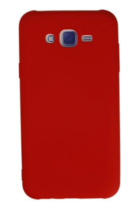Newface Samsung Galaxy J7 Kılıf Nano içi Kadife Silikon - Kırmızı resmi