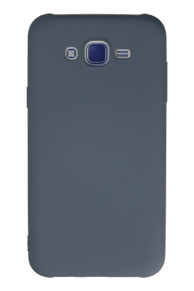 Newface Samsung Galaxy J7 Kılıf Nano içi Kadife Silikon - Gri resmi