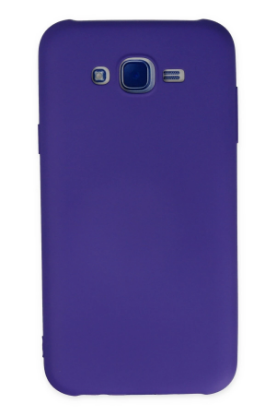 Newface Samsung Galaxy J7 Kılıf Nano içi Kadife Silikon - Mor resmi