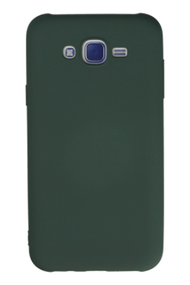 Newface Samsung Galaxy J7 Kılıf Nano içi Kadife Silikon - Koyu Yeşil resmi