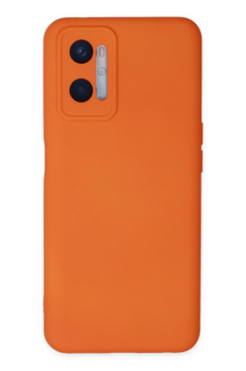 Newface Oppo A96 Kılıf Nano içi Kadife Silikon - Turuncu resmi