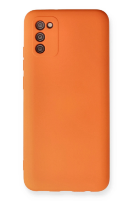 Newface Samsung Galaxy A03S Kılıf Nano içi Kadife Silikon - Turuncu resmi